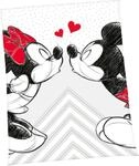 Wohndecke DISNEY "Disneys Mickey und Minnie Mouse", grau, B:150cm L:200cm, Polyester,