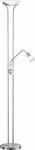 TRIO LEUCHTEN LED Deckenfluter "Santo II", grau (nickelfarben), 2, H: 180cm,