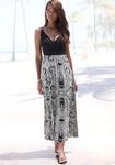 Maxikleid LASCANA "mit verstellbarem Ausschnitt und Paisleydruck", Damen, Gr. 42,