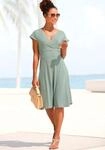 Jerseykleid LASCANA "aus b&uuml;gelfreier Ware", Damen, Gr. 42, N-Gr, gr&uuml;n (sage gr&uuml;n),