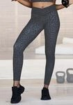 Leggings LASCANA ACTIVE, Damen, Gr. 32/34, N-Gr, bunt (grau, schwarz, leo),