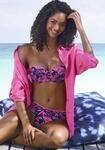 B&uuml;gel-Bandeau-Bikini VENICE BEACH "Kensi", Damen, Gr. 36, Cup A, blau (marine, pink