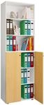 Aktenschrank VCM "B&uuml;roschrank Regal Ordner Aktenschrank Lona 6fach", braun (wei&szlig;,
