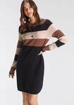 Strickkleid TAMARIS "aus angenehmer Viskosemischung", Damen, Gr. 40, N-Gr, schwarz