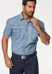 Jeanshemd ARIZONA, Herren, Gr. 51/52 (5XL), N-Gr, blau (bl. bleached), Jeans,