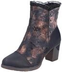 Stiefelette RIEKER, Damen, Gr. 36, bunt (schwarz, antik), Lederimitat, Textil,