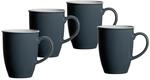 Becher RITZENHOFF & BREKER "Doppio", grau (anthrazit), H:10cm &Oslash;:9cm, Porzellan,