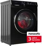 HANSEATIC Waschmaschine "HWMK814A1BI (A-10%)", Energieeffizienz: A, schwarz,...