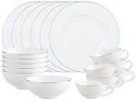 Geschirr-Set VILLEROY & BOCH "Fr&uuml;hst&uuml;cks-Set Anmut Platinum No. 1 18er Set wei&szlig;",