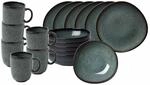 Geschirr-Set "Fr&uuml;hst&uuml;cks-Set Lave 18er Set", grau (gris), 18, Steingut, LIKE. BY