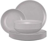 Geschirr-Set SELTMANN WEIDEN "Tafelservice Amina 12er Set", grau (silbergrau), 12,