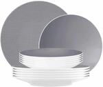 Geschirr-Set SELTMANN WEIDEN "Tafelservice Life Fashion 12er Set", grau (elegant