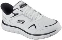 Slip-On Sneaker SKECHERS "TRACK", Herren, Gr. 39, schwarz-wei&szlig; (wei&szlig;,...