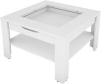 Couchtisch BYLIVING "RALPH", wei&szlig; (wei&szlig;, wei&szlig;), B:67cm H:43cm T:67cm, Tische,