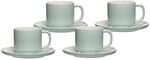 Tasse RITZENHOFF & BREKER "Kaffeetassen mit Untertassen Jasper 240 ml 4er Set", gr&uuml;n