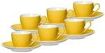 Tasse RITZENHOFF & BREKER "Espressotassen und -untertassen Doppio 80 ml 6er Set",