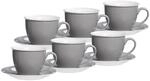 Tasse RITZENHOFF & BREKER "Milchkaffee Tassen mit Untertassen Doppio 350 ml 6er Set",