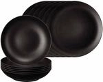 Geschirr-Set SELTMANN WEIDEN "Tafelservice Liberty Velvet Black 12er Set schwarz",