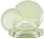 Geschirr-Set SELTMANN WEIDEN "Tafelservice Amina 12er Set", gr&uuml;n (seladon), 12,