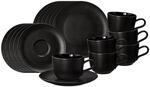 Geschirr-Set SELTMANN WEIDEN "Kaffeeservice Liberty Velvet Black 18er Set schwarz",