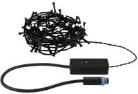 PAULMANN LED-Lichterkette "Yuna IP44 Schwarz", schwarz, Dioden 64 Stk. Flammen 1