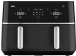 BRAUN Hei&szlig;luftfritteuse "TwinCook TD 5030 I BK", schwarz, B:44cm H:32cm T:39cm,