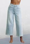 7/8-Jeans LASCANA "in modischer Culotte-Form", Damen, Gr. 34, N-Gr, blau (light blau