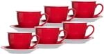 Tasse RITZENHOFF & BREKER "Milchkaffee Tassen mit Untertassen Doppio 350 ml 6er Set",