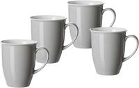 Becher RITZENHOFF & BREKER "Kaffeebecher Doppio 320 ml 4er Set", grau, Porzellan,