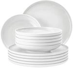 Geschirr-Set SELTMANN WEIDEN "Tafelservice Sento Home 12er Set", wei&szlig; (aura wei&szlig;),