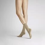Socken HUDSON "DRY COTTON", Damen, Gr. 35-38, beige (beigemeliert), Baumwollmischung,