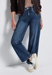 Weite Jeans STREET ONE "QR Denim-Wide Leg", Damen, Gr. 25, L&auml;nge 30, blau (mid blau