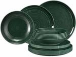 Geschirr-Set SELTMANN WEIDEN "Teller-Set Terra 18er Set", gr&uuml;n (moosgr&uuml;n), 18,