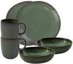 Geschirr-Set "Fr&uuml;hst&uuml;cks-Set Lave 6er Set", gr&uuml;n (vert), 6 tlg., Steingut, LIKE.