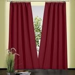Vorhang WECKBRODT "Sento" Gr. 1, rot (bordeaux), B:135cm H:150cm, Baumwolle,