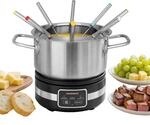 GASTROBACK Fondue "Fondue MultiCook 4-in-1 & Kochplatte", silber (silberfarben),