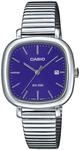 Quarzuhr, lila (edelstahlfarben, blau), CASIO TIMELESS COLLECTION, Armbanduhren,