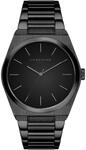 Quarzuhr LIEBESKIND BERLIN "Minimalist 48 mm", schwarz, Armbanduhren, Herren,