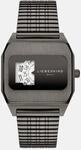 Quarzuhr LIEBESKIND BERLIN "Vinyl Vision", silber (schwarz), Armbanduhren, Damen,