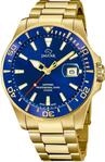 Quarzuhr JAGUAR "Diver", gold (goldfarben, blau), Armbanduhren, Herren, Quarzuhr,