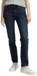 Straight-Jeans TOM TAILOR "Style ELVA", Damen, Gr. 32, L&auml;nge 32, blau (blau schwarz