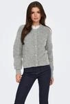 Strickjacke JDY "JDYLUMI LIFE L/S BUTTON CARDIGA KNT NOOS", Damen, Gr. XS, grau