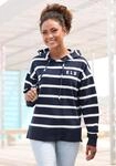 Kapuzensweatshirt ELBSAND "Marvi", Damen, Gr. M (38), blau (marine, wei&szlig;),