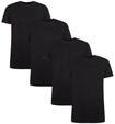 T-Shirt BAMBOO BASICS "T-Shirt RUBEN 4er Pack", Herren, Gr. S, schwarz, Obermaterial: