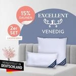 Kopfkissen EXCELLENT "Venedig, Kuschel- oder Kopfkissen 1-tlg. oder 2 -tlg., Daunen &