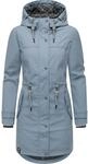 Regenmantel PEAK TIME "Regenjacke L60042", Damen, Gr. XS, blau (smoke blau),