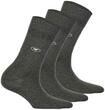 Kurzsocken TOM TAILOR "Socken 3er Pack", Damen, Gr. 35-38, grau (anthrazit),