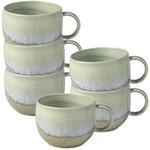 Tasse "Kaffeetassen Perlemor Alga 190 ml 6er Set gr&uuml;n", gr&uuml;n, 6 tlg., Porzellan,