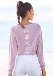 Longsleeve ELBSAND "Tira", Damen, Gr. S (36), lila (lila meliert), Jersey,