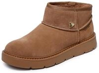 Winterboots SKECHERS "KEEPSAKES COZY-COZY MINI", Damen, Gr. 35, braun, Veloursleder,